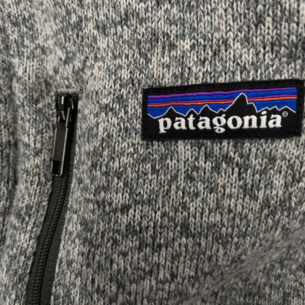 Patagonia Better Sweater 1/4 Zip Pullover Sweater Jacket Grey Silver Men XL Excl - Picture 11 of 13